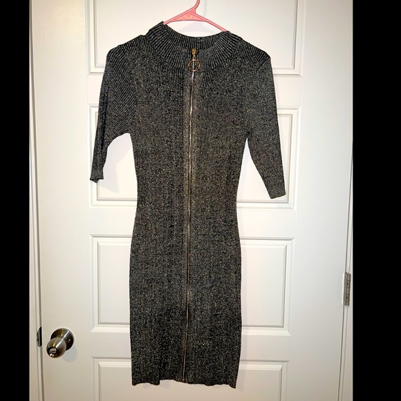 Gold Toned, Sexy Mini/MIDI Dress. - Picture 1 of 3